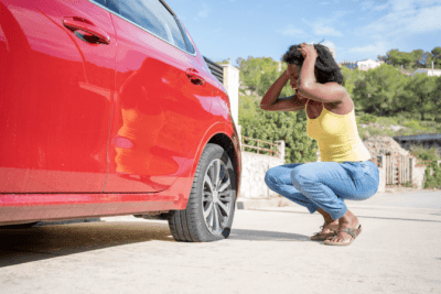 Bad Stuff Will Happen To You, Woman With Flat Tire