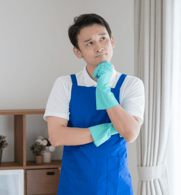 Partial House Cleaning, House Cleaner Thinking