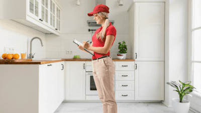 Accountability Partner, Woman With Clipboard in Kitchen