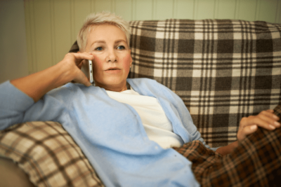 Responsibility, Serious Woman Talking on Phone