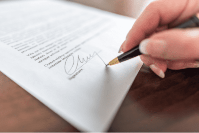 Service Agreements, Signing Paper