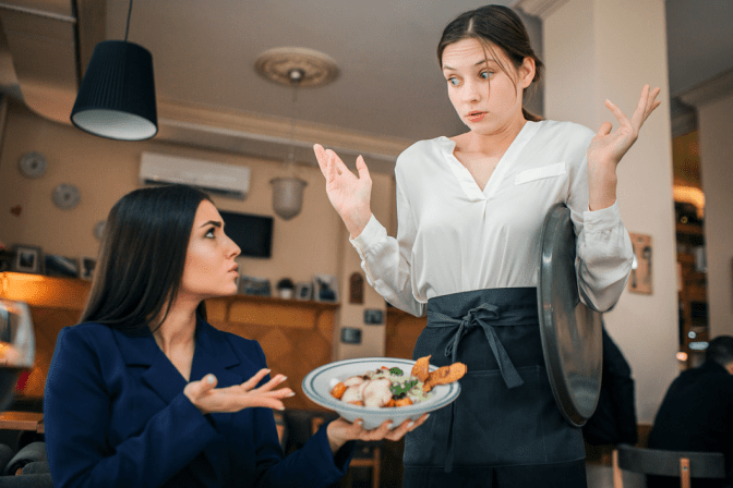 Talk To Your House Cleaner, Angry Woman in Restaurant